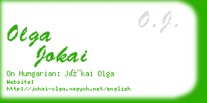 olga jokai business card